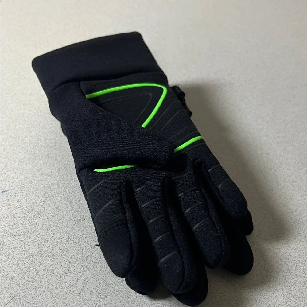 Head Black Gloves with Green Logo